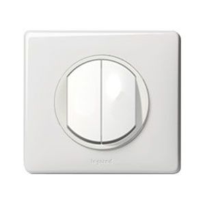 Legrand Celiane LEG99956 Interrupteur double ou double va et vient 10 ampres complet Blanc - Occasion