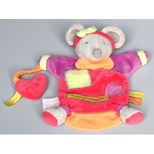 Doudou Souris Marionnette Gris Rose Violet Orange Doudou Et Compagnie - Occasion