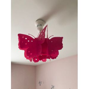 Luminaire Papillon Rose - Occasion