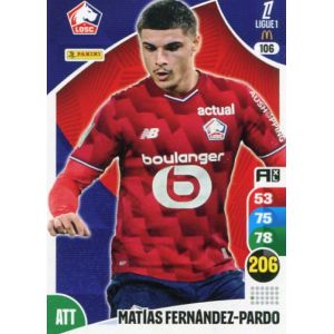 N&deg;106 Pardo Matias-Fernandez Losc Carte Jeu Adrenalyn Xl Ligue 1 2025-2026 - Occasion