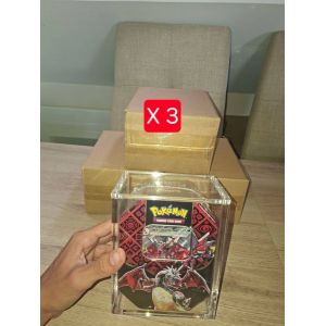 Lot De 3 Protections Acrylique Pokebox Pok&eacute;mon Aimant&eacute;e &Eacute;paisse 8mm Anti Uv - Occasion