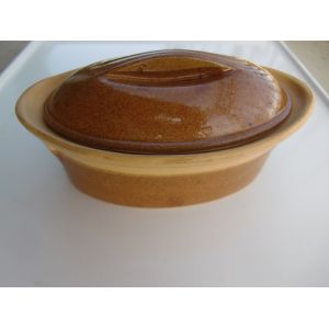 Terrine En Gr&egrave;s &Eacute;maill&eacute; Avec Couvercle N&deg;10 Made In France - Occasion