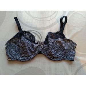 Soutien-Gorge Neuf 90d Bleu Et Blanc Variance. - Occasion