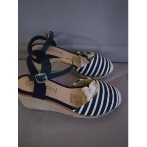Sandales Talon Compensé Femme Taille 37 Corde Style Espadrille - Occasion