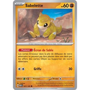 Carte Pokémon - Sabelette - 027/165 - Ev3,5 - 151 - Occasion