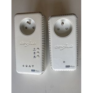 Deux CPL Devolo dLAN 500 AV Wireless+ 3 Ports Ethernet & dLAN 500 AV+ Deux Ports Ethernet - Occasion