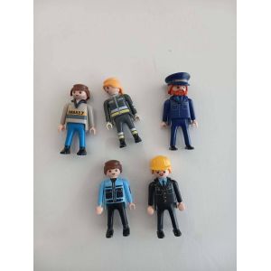 Lot de 5 Figurines Playmobil - Th&egrave;mes M&eacute;tiers et Ville 1997 - Occasion