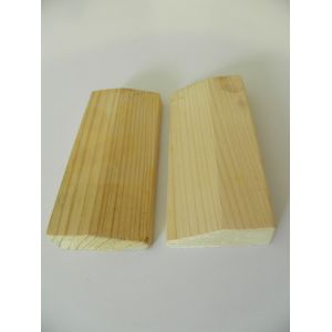 Paire de Sabots, Socles en sapin Nord 110x48x17à7mm pour habillage Bati Huisserie de Porte, Plinthe Champlat Chambranle - Occasion