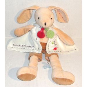 doudou lapin beige short motif abeille grand doudou et compagnie - Occasion