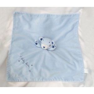 Doudou Peluche Plat Ours Bleu Baby Bear Primark Early Days - Occasion