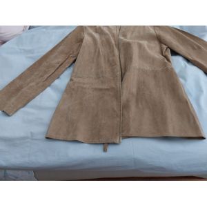 Veste En Peau Luisa Spagnoli Couleur Beige Camel - Occasion