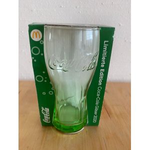 Verre Coca-Cola Vert Transparent De Collection - Occasion