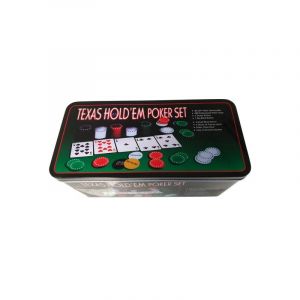 Coffret Boite Métal De Poker 200 Jeton, Tapis Et Jeu De Carte - Occasion