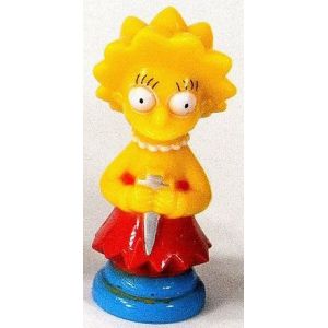 Figurine : Les Simpson , Matt Groening :Piece D'echiquier , Echec : Lisa - Occasion