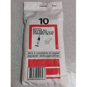 10 sacs sac aspirateur rotary b9 b 9 aka hss 09 12 20 chromex ab500 ab 500 hss09 hss12 hss20 5457 - Occasion