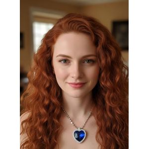 Collier Titanic, Collier Coeur Oc&eacute;an Port&eacute; Par Rose Dans Le Film - Occasion