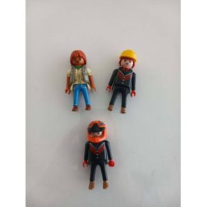 Lot de 3 Figurines Playmobil Vintage - Th&egrave;mes Chantier & Loisirs 1994 - Occasion