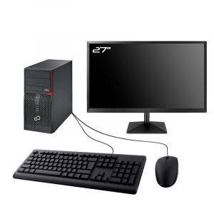 PC Fujitsu P556 Tour Ecran 27" Intel I3-6100 RAM 32Go SSD 240Go W11 Wifi - Occasion