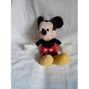 Peluche Doudou Mickey Disney Nicotoy Simba Dickie 30 Cm Au Bout Des Oreilles Noir Short Rouge Pieds Jaunes Mains Blanches - Occasion