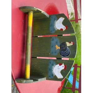 Porte Essuie Tout En Bois Peint - Occasion