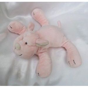 Doudou Peluche Chien Couch&eacute; Rose Kimbaloo La Halle - Occasion