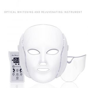 7 Couleurs Led Masque Facial Spectrometre Led Therapie Masque Luminotherapie Acne Cou Masque Facial Coreen Soins De La Peau Opp Sac Pack Au Plug A12956 - Occasion
