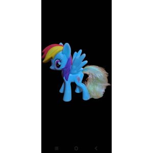 Figurine Little My Pony Collection Mc Donald Rainbow - Rainbow Dash - Jouet Mc Donald's Pour Enfants 2010 - Mon Petit Poney - Queue Brossable - Occasion