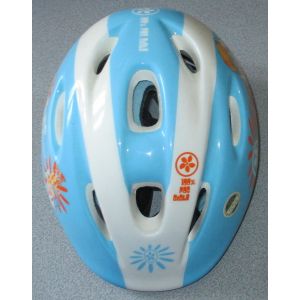 Casque Enfant Fille B Twin Pour Cyclisme, Planche Et Patins À Roulettes - Bleu Et Blanc, Modèle Surf Mistigri - Taille 52-56cm - Occasion