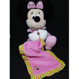 Peluche Doudou Minnie - Disney Nicotoy - Rose Pois Mouchoir - Env. 30 Cm - Occasion