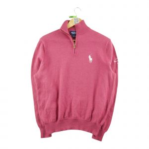 Reconditionn&eacute; - Pull Femme En Laine Quarter-Zip - Taille L - Femme - Rose - Occasion