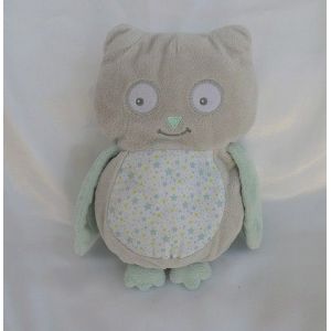 Doudou Peluche Chouette Hibou Gris Vert Etoile B&eacute;bisol Artur Et Lola - Occasion