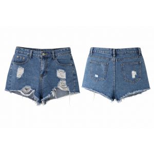 Short Jean&rsquo;S Bleu Trou&eacute; Shein Taille M - Occasion