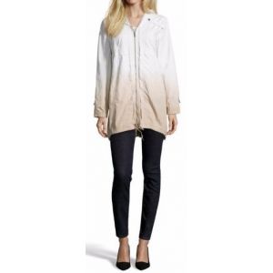 Mado Et Les Autres - Parka Veste Imper &Agrave; Capuche &Eacute;cru Blanc Et Beige Gradient D&eacute;grad&eacute; Tie-And-Dye Taille 42 - Occasion