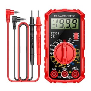SZ308 Multimètre numérique Tension Résistance Mètre AC/DC Courant Compteur Électricien LCD Rétro-éclairage Ohm Test d¿onde carrée A - Occasion