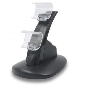 Chargeur Manette Ps4, Station De Charge Rapide Usb Double Avec Indicateur Led Pour Manettes Ps4 (Noir) - Occasion