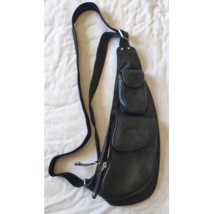 Arthur & Aston sac bandoulière homme mono bretelle cuir noir neuf jamais utilisé - Occasion