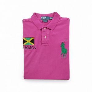 Reconditionné - Polo Manches Courtes Homme Jamaica - Taille Xl - Homme - Rose - Occasion