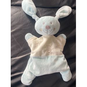 Doudou peluche lapin marionnette, de marque PommetteABC grav&eacute;es24 cm - Occasion