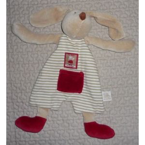 Moulin Roty 123 Lapins Linvosges Lapin Peluche Doudou Plat 30 Cm - Occasion