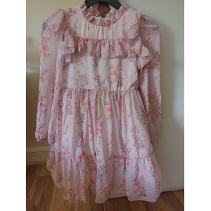 Robe Orangee Manches Longues Et Jupon En Tulle - Occasion