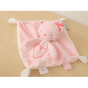 Doudou Ours Rose Noeud Mots D'enfants - Occasion