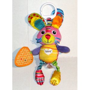 doudou lapin &eacute;veil multicolore peluche lamaze tomy - Occasion