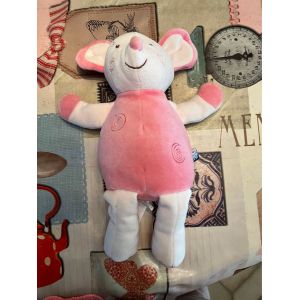 Peluche Doudou Souris Rose Sucre D¿Orge 30 Cm - Occasion