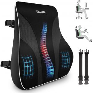 Coussin Lombaire Bureau, Coussin Dos Voiture Oreiller De Soutien Du Dos En Mousse &Agrave; M&eacute;moire Pour Bureau Chaise Fauteuil Roulant Si&egrave;ge D'auto, Fournir Une Position Assise Confortable - Occasion