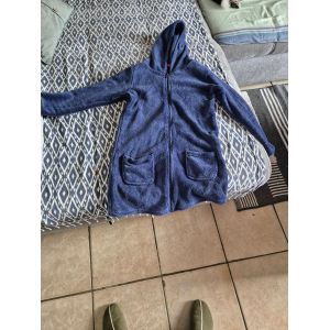 Robe De Chambre Fille Zippée Et Polaire Couleur Marine Taille10 Ans Marque Tissaia - Occasion
