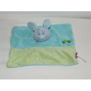 LAPIN TEX BLEU VERT DOUDOU PLAT - Occasion