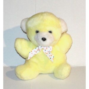 doudou ours jaune nounours peluche petit ourson 16 cm - Occasion
