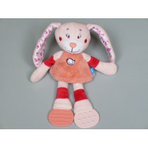 Doudou lapin rose Tex Baby dentition - Occasion