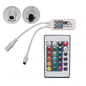 Wifi Smart Rgb Led Controller 24 Touches T&eacute;l&eacute;commande Pour Bandes Lumineuses Led - Occasion