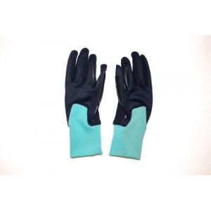 Gants D'&eacute;quitation Marine Et Turquoise '140 Warm' De Fouganza - Occasion